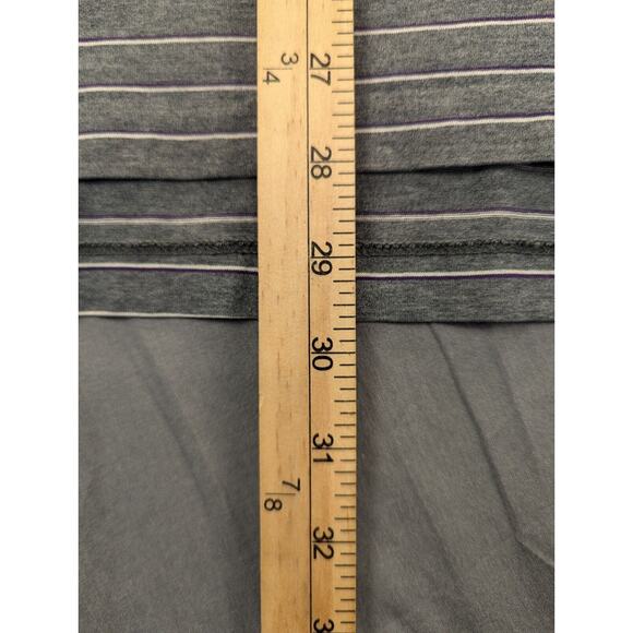 Ralph Lauren Polo Golf Shirt Large Men's VTG Gray Striped Short Sleeve - Picture 6 of 10